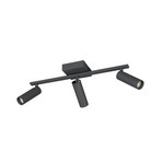 Faretto da soffitto Dara, lunghezza 46 cm, antracite, metallo, a 3 luci.