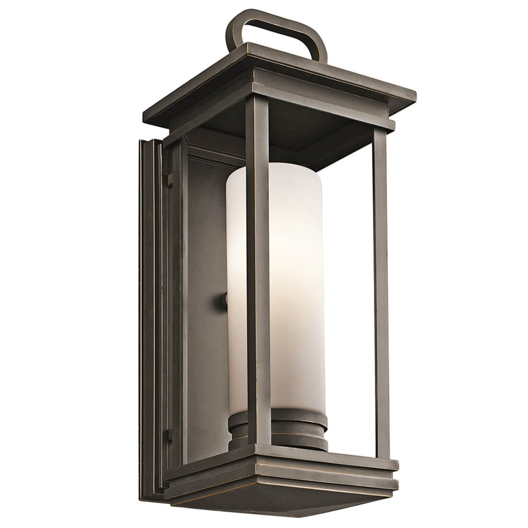 KICHLER South Hope wall light for outdoors - 17.8 cm wide, metal, glass, E27, 60 W, energy efficiency: A++, W: 17.8 cm, H: 45.1 cm