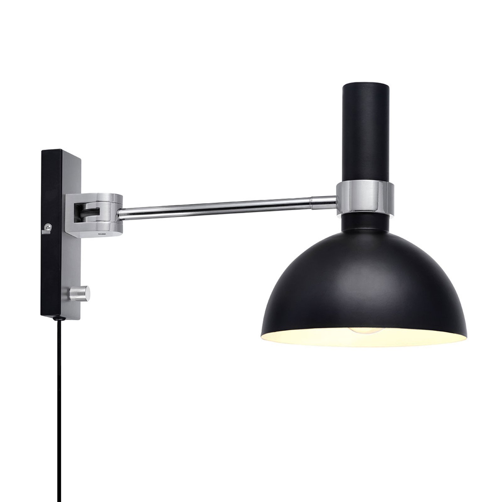 Larry Vägglampa Black/Brushed Brass - Markslöjd
