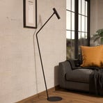 Φωτιστικό δαπέδου Almudaina LED, μαύρο, ύψος 157 cm, ατσάλι