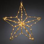 LED-dekorasjonsbelysning gullstjerne, 37x36 cm