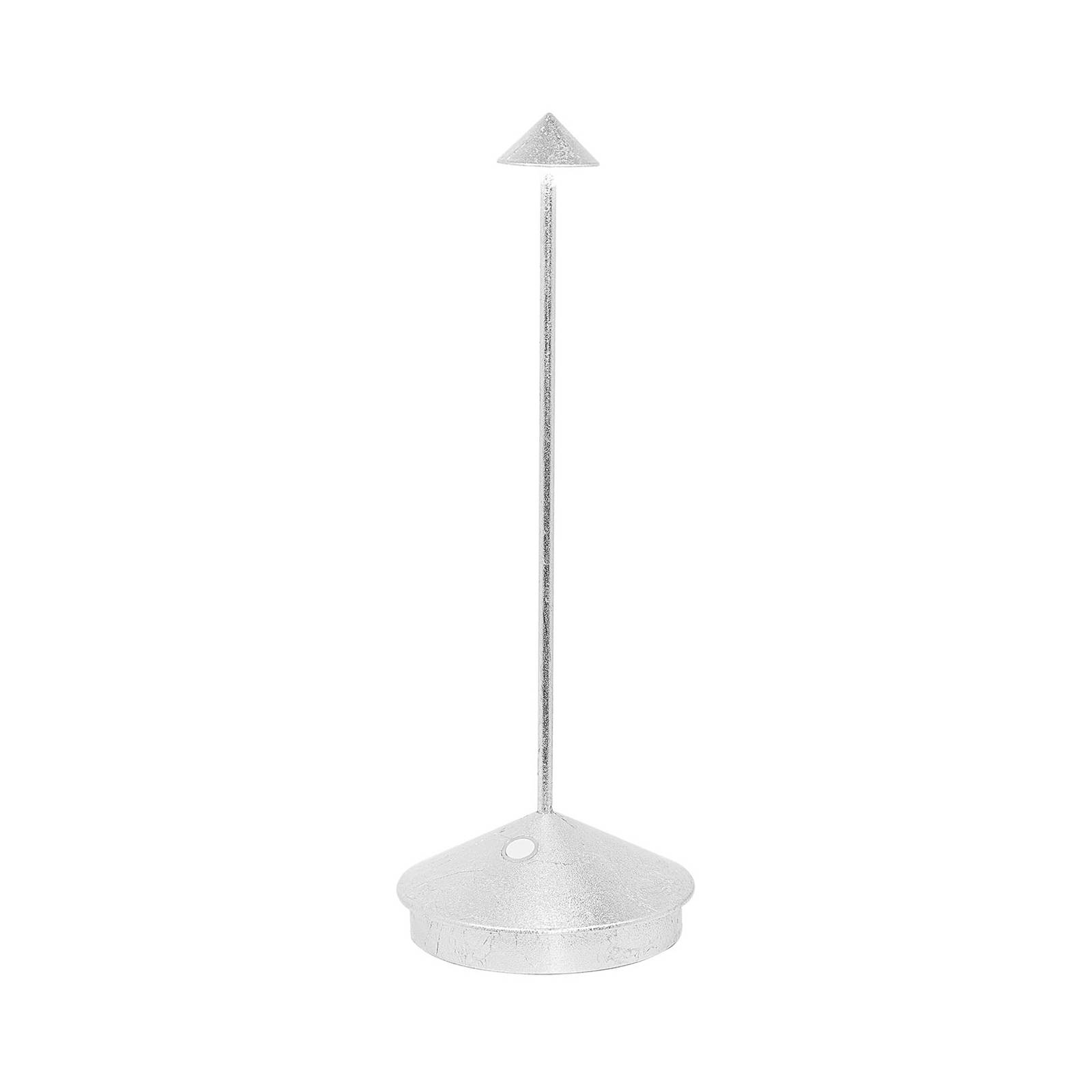 Zafferano Pina akkus asztali lámpa fémfólia ezüst