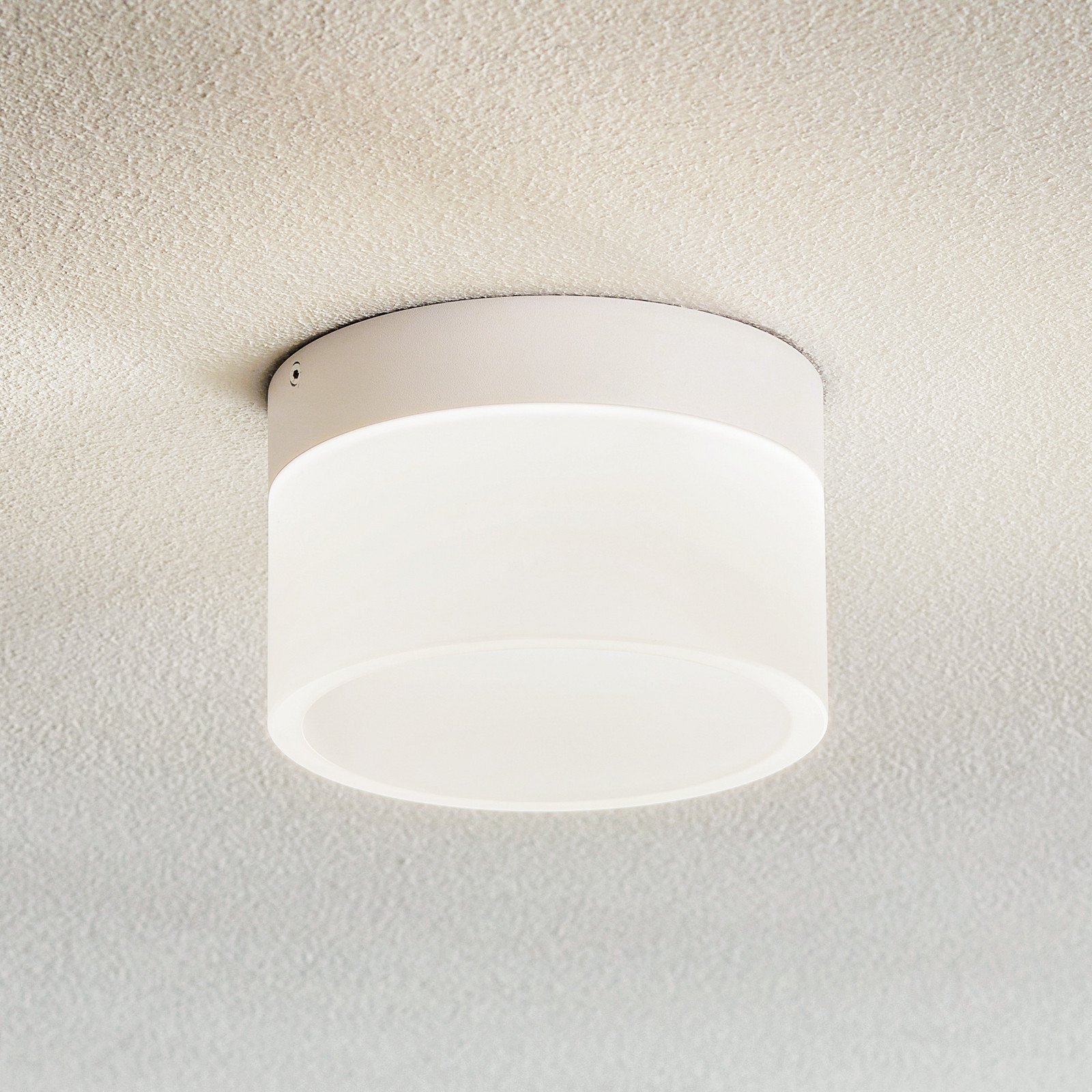Helestra Liv - plafonieră LED Ø 15 cm - Camera de zi / sufragerie - modern - alb - Plastic