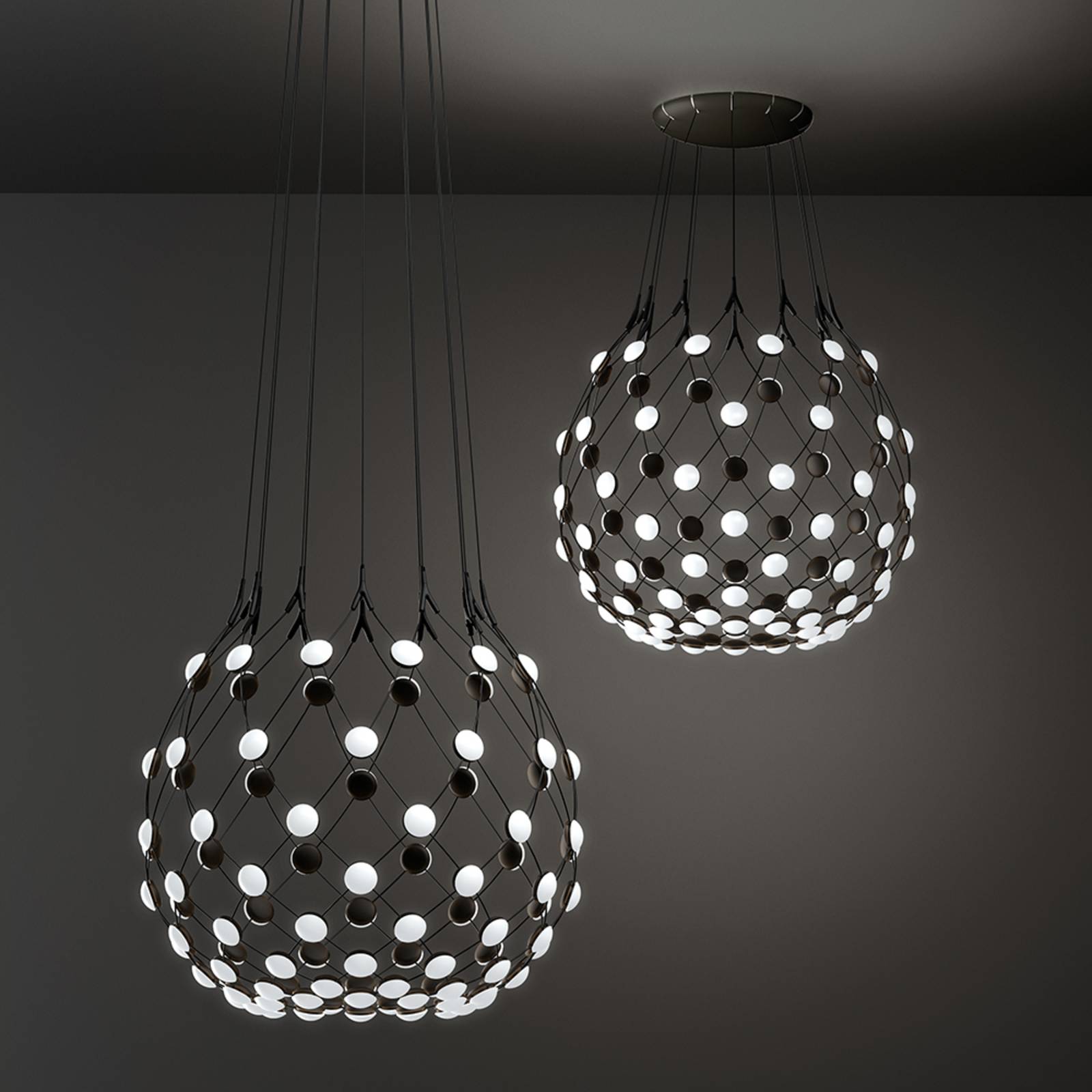 Luceplan Mesh lampa wisząca Ø 80cm zawieszenie 3m