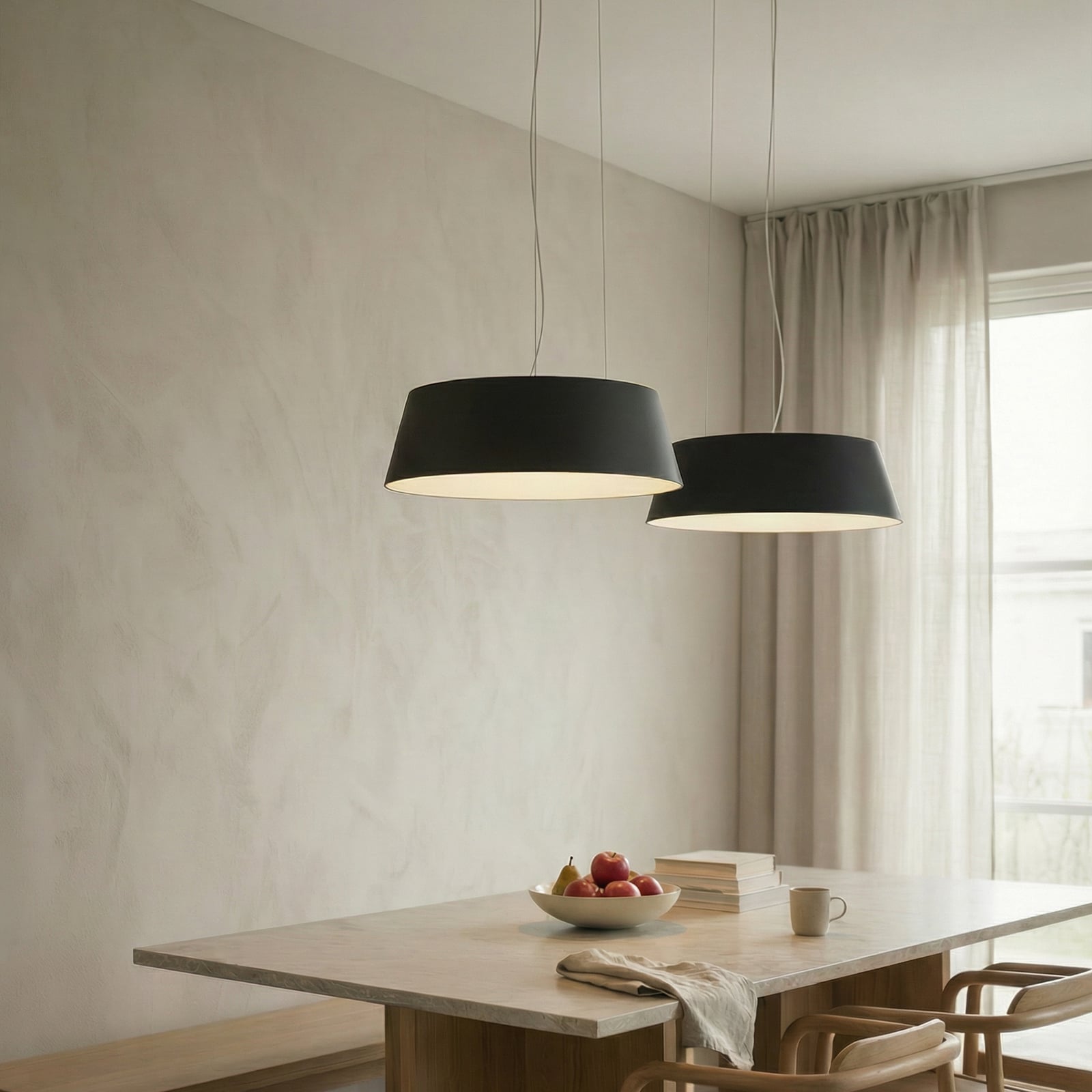 Lampa wisząca Lucande LED Belsar, czarny, aluminium, CCT