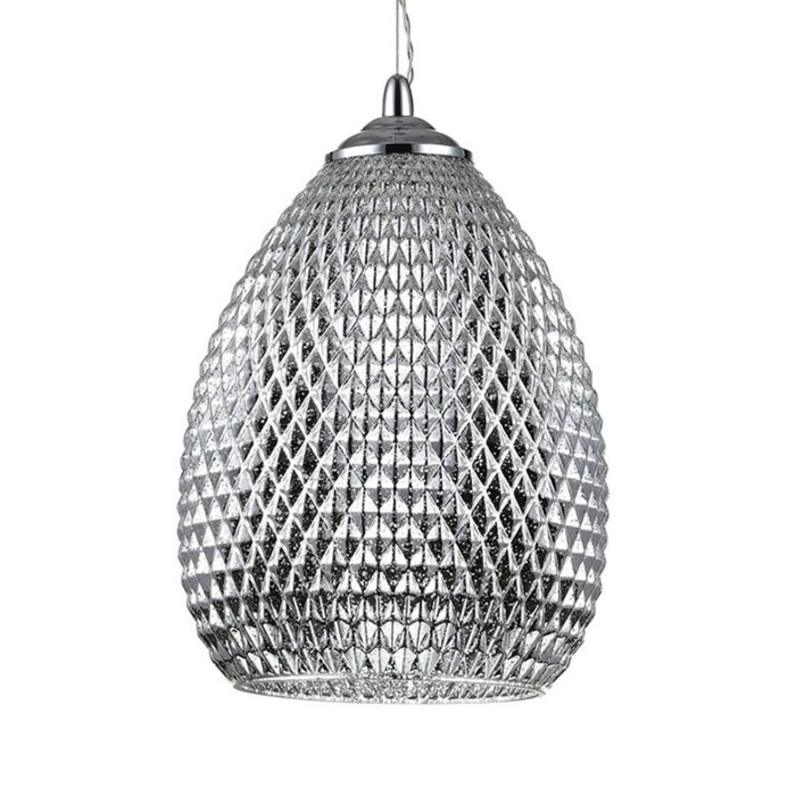 Maytoni Moreno hanging light with glass ornaments, Ø 22 cm, for Living / Dining Room, metal, glass, E27, 60 W, energy efficiency: A++, H: 32.9 cm