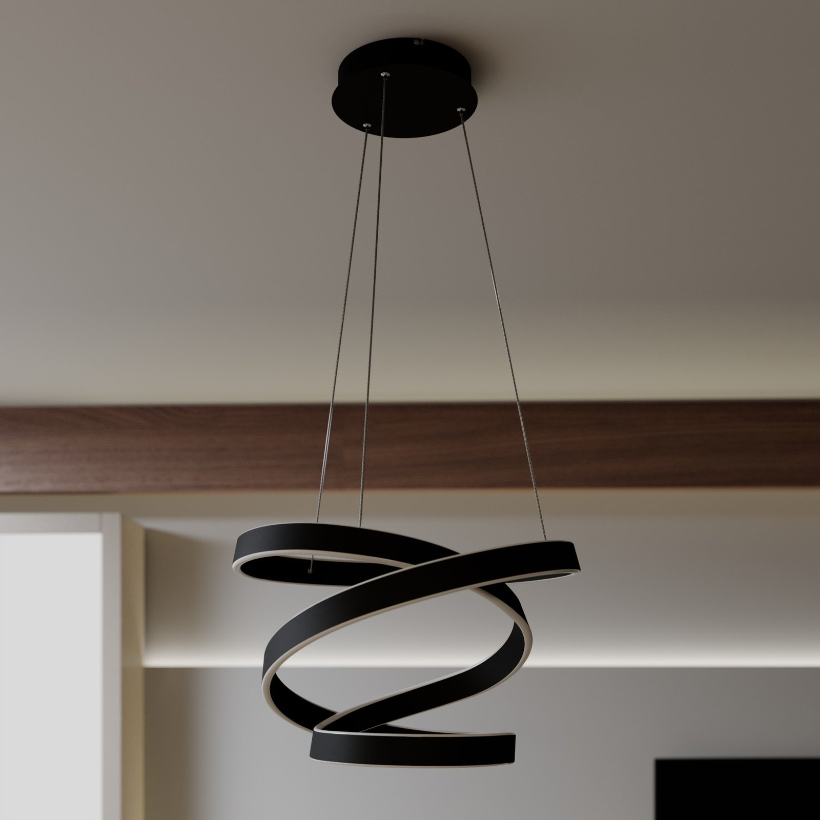 Olada LED Pendant Black - Lindby