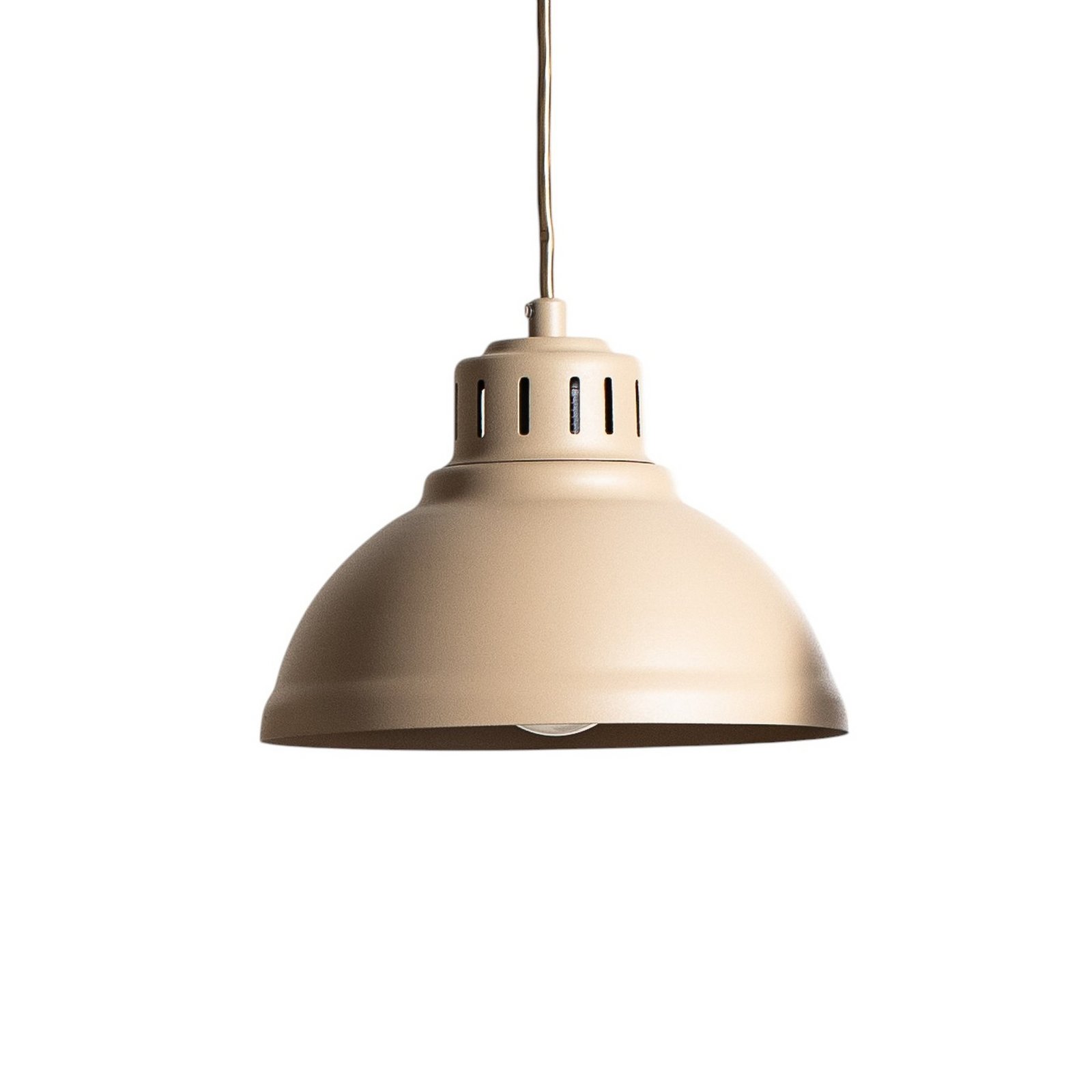 Lampada a sospensione Sven, a 4 luci, beige, acciaio