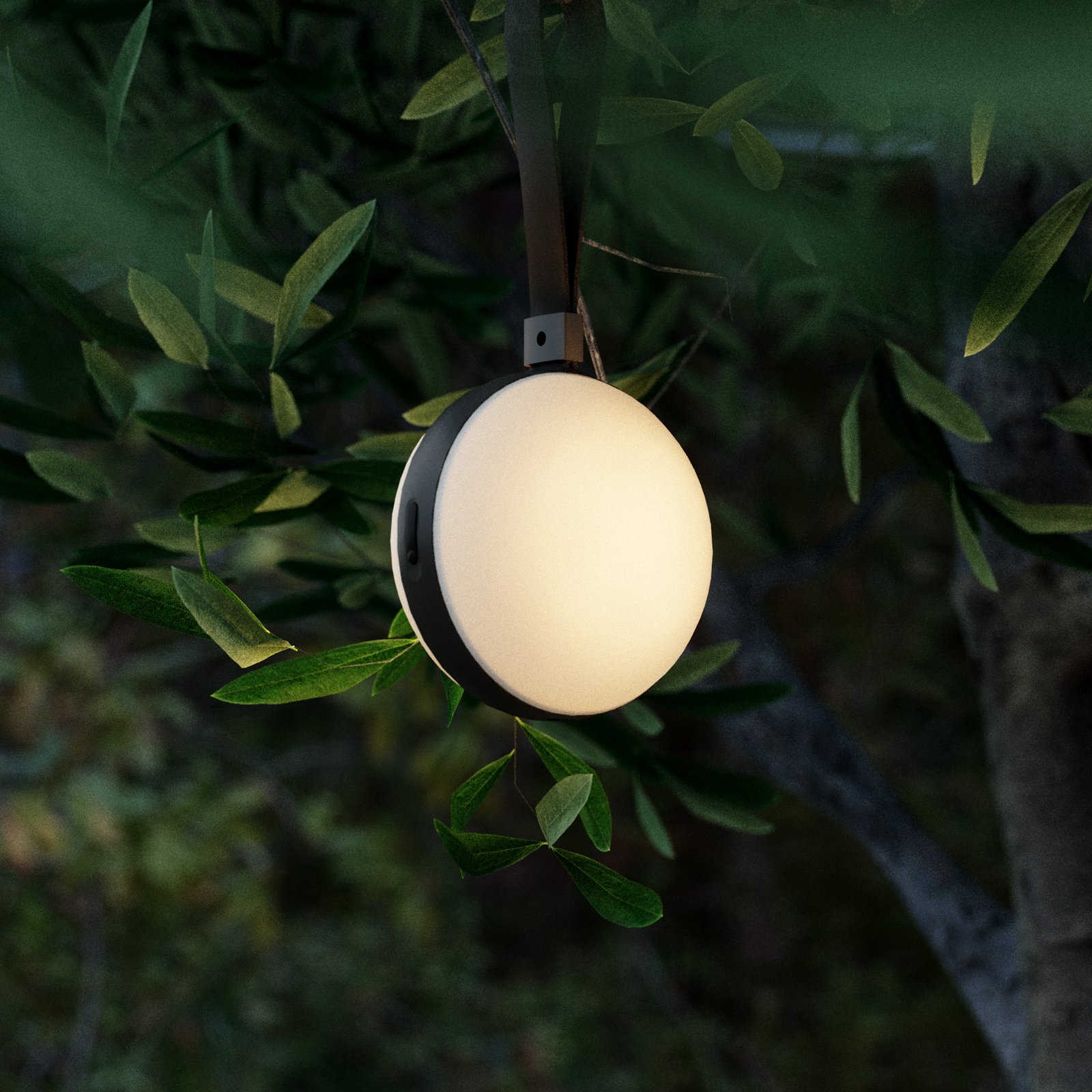 LED outdoor light Bring to go Ø 12 cm white/black