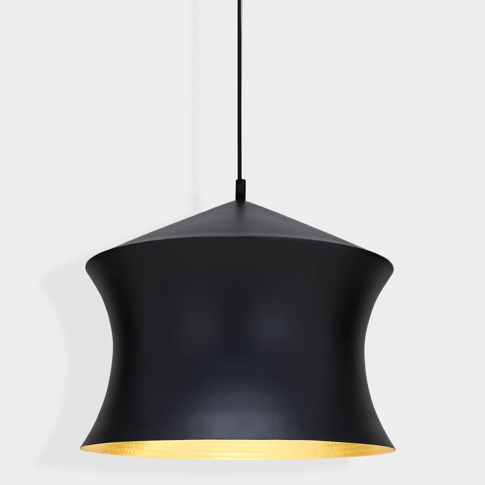 Tom Dixon LED-Hängelampe Beat Waist, schwarz, Ø 41 cm