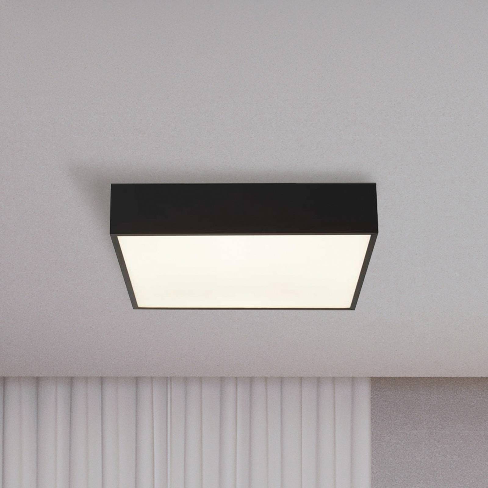 Lampa sufitowa LED do łazienki Zeus, czarna, długość 30 cm, metal