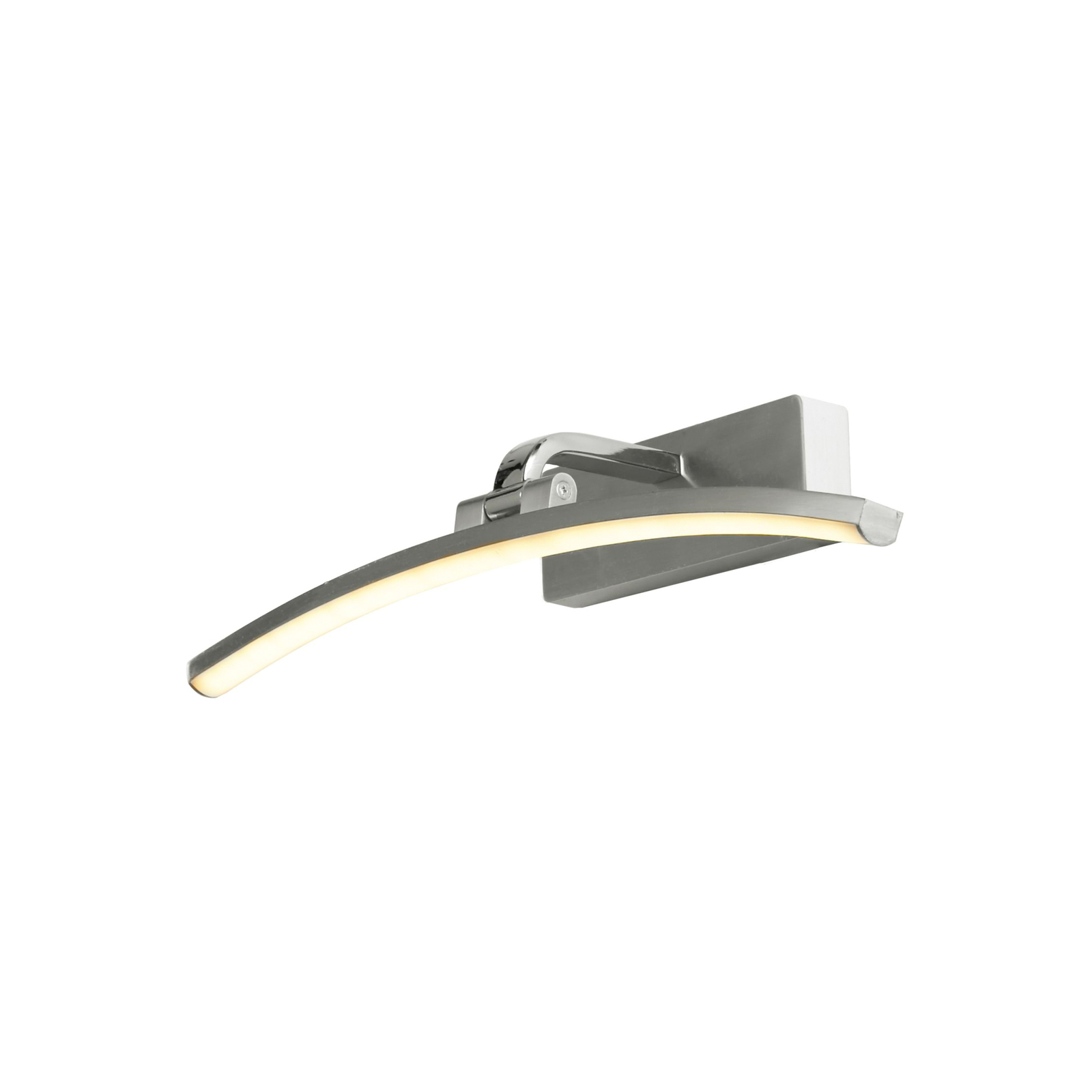 Applique a LED Santorini, larghezza 40 cm, cromo, inclinabile