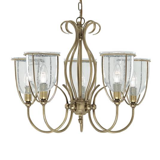 Hanglamp 5-lichts Valerie met smoke glas