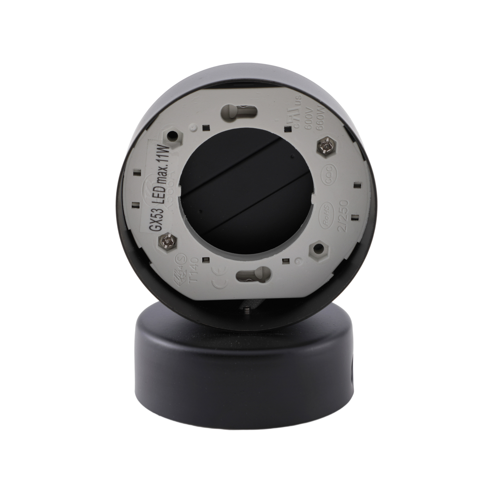 Aplică Lindby Jyla, negru, soclu în partea inferioară