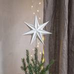 Isa treetop paper star white with a metal spiral