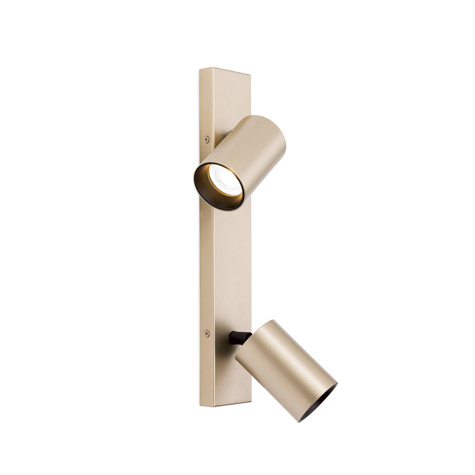 Strahler Sean 2-flg goldfarben Metall schwenkbar