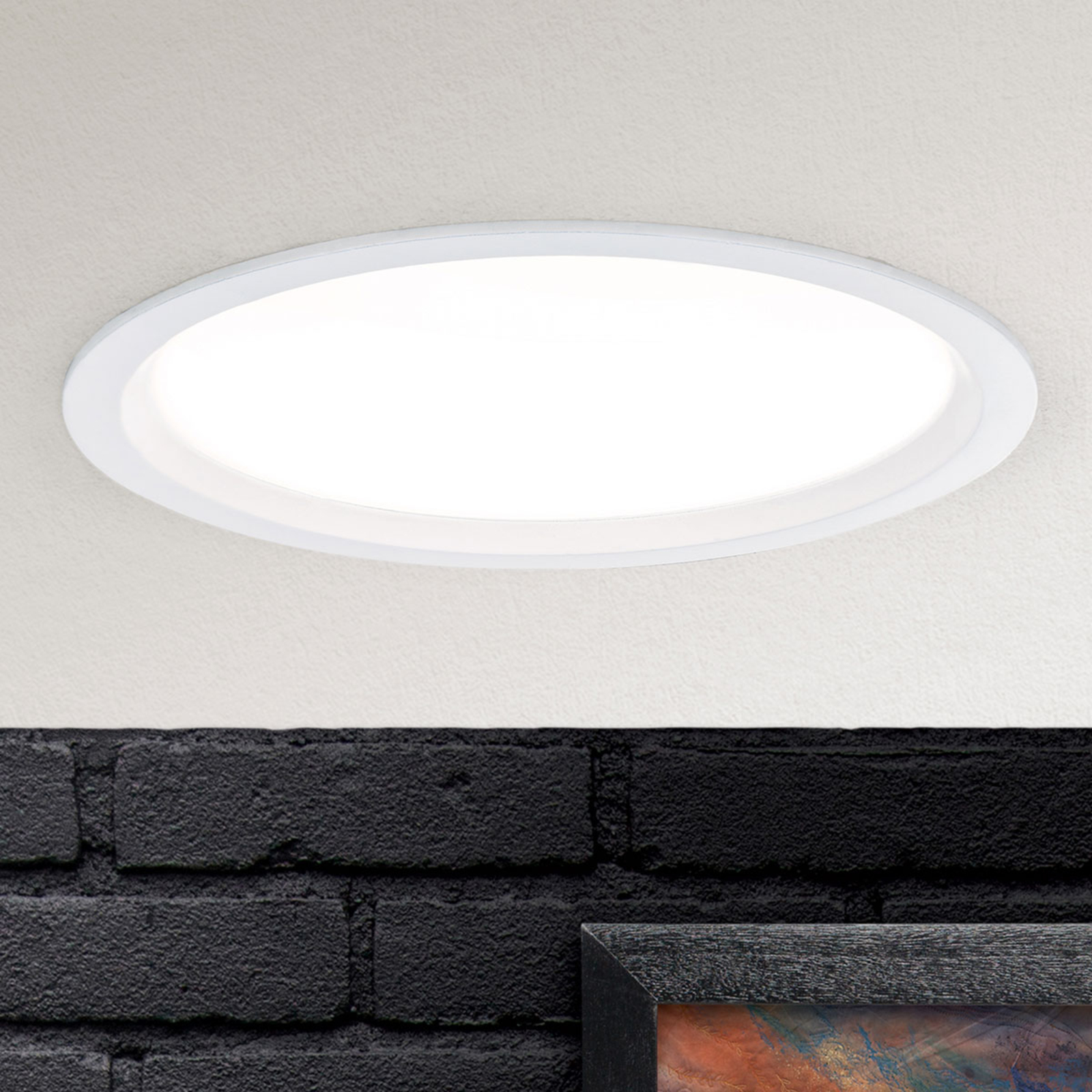 Lampe encastrée LED Spock dimmable Ø 17 cm blanc