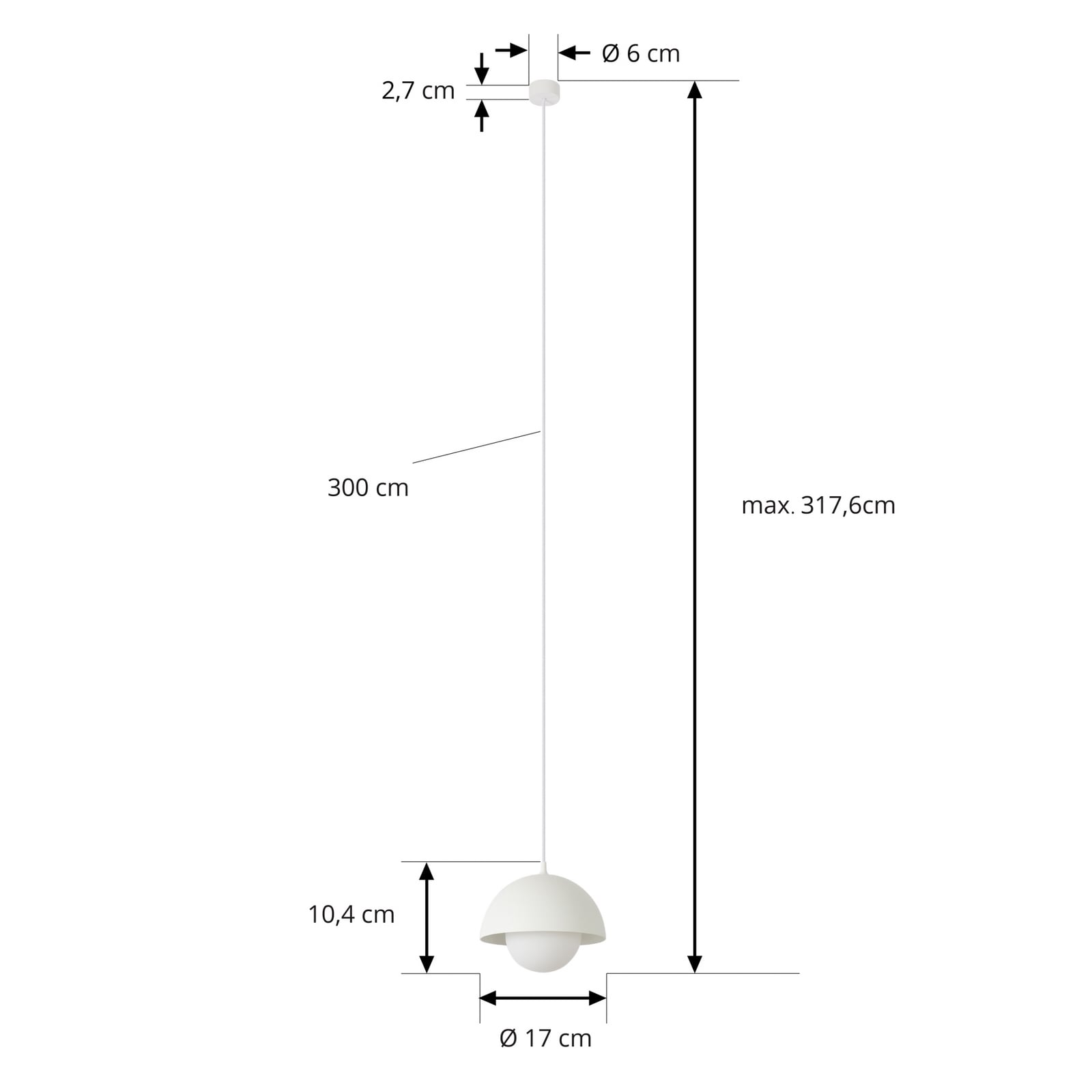 Żyrandol Nola Hide, biały, Ø 22 cm, aluminium/szkło, E14 Żyrandol Nola Hide, biały, Ø 22 cm, aluminium/szkło, E14