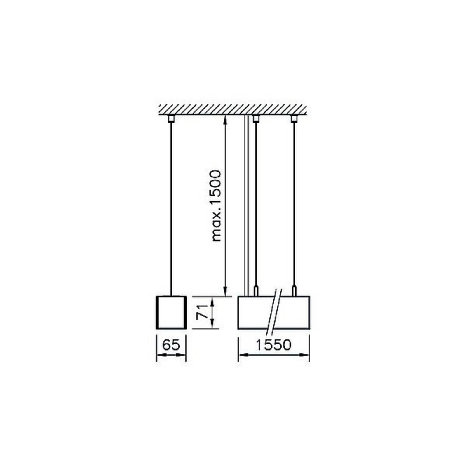 Regent Lighting Channel S Up C-LED 155cm