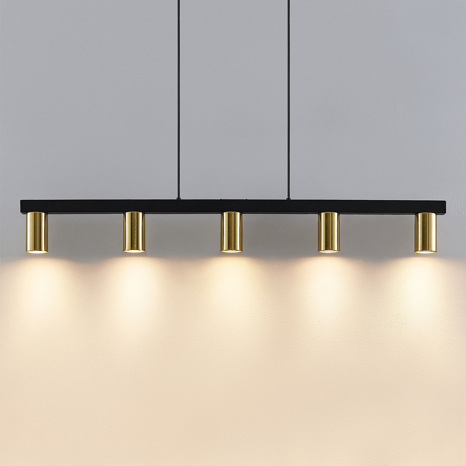 Baliko 5 Riippuvalaisin Black/Brass - Lindby