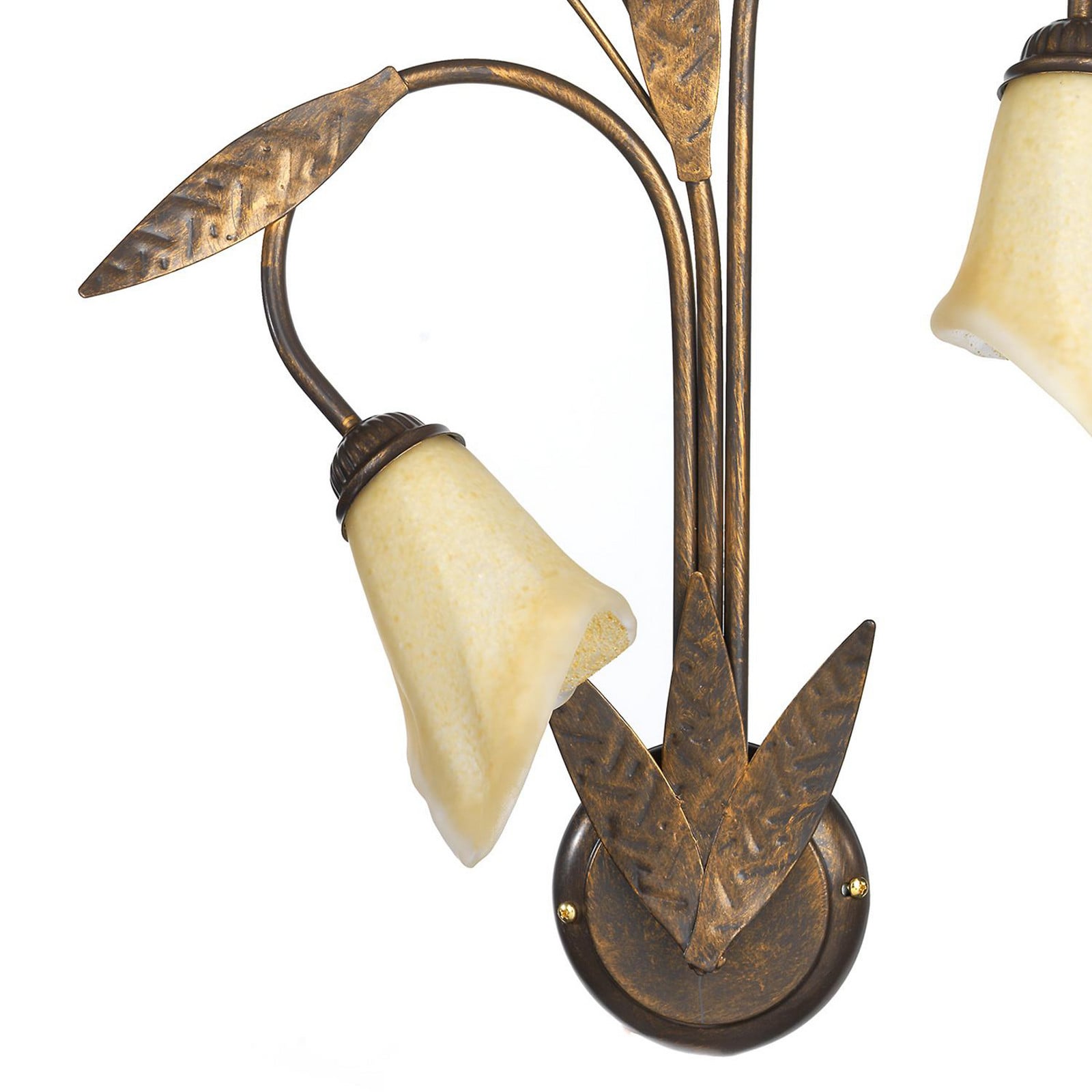 Onli Bronze, Âmbar Candeeiro De Parede Alga, 3 Lâmpadas, Ferro, Vidro, Florentine