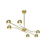 Tiana pendant light, gold-coloured, metal, 6-bulb, GU10