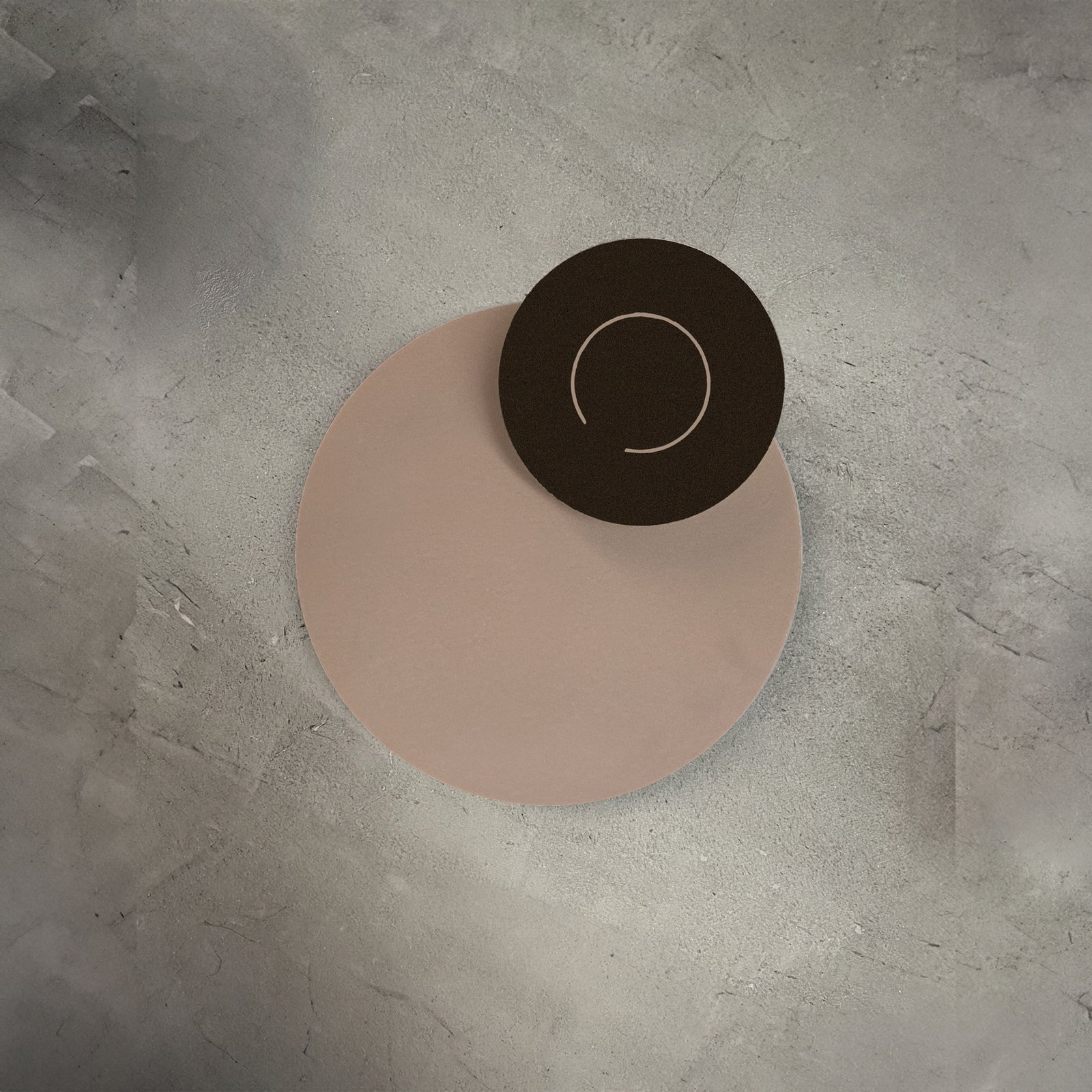 Knikerboker LED wall lamp DoppioZero, pink/brown, Ø 30 cm
