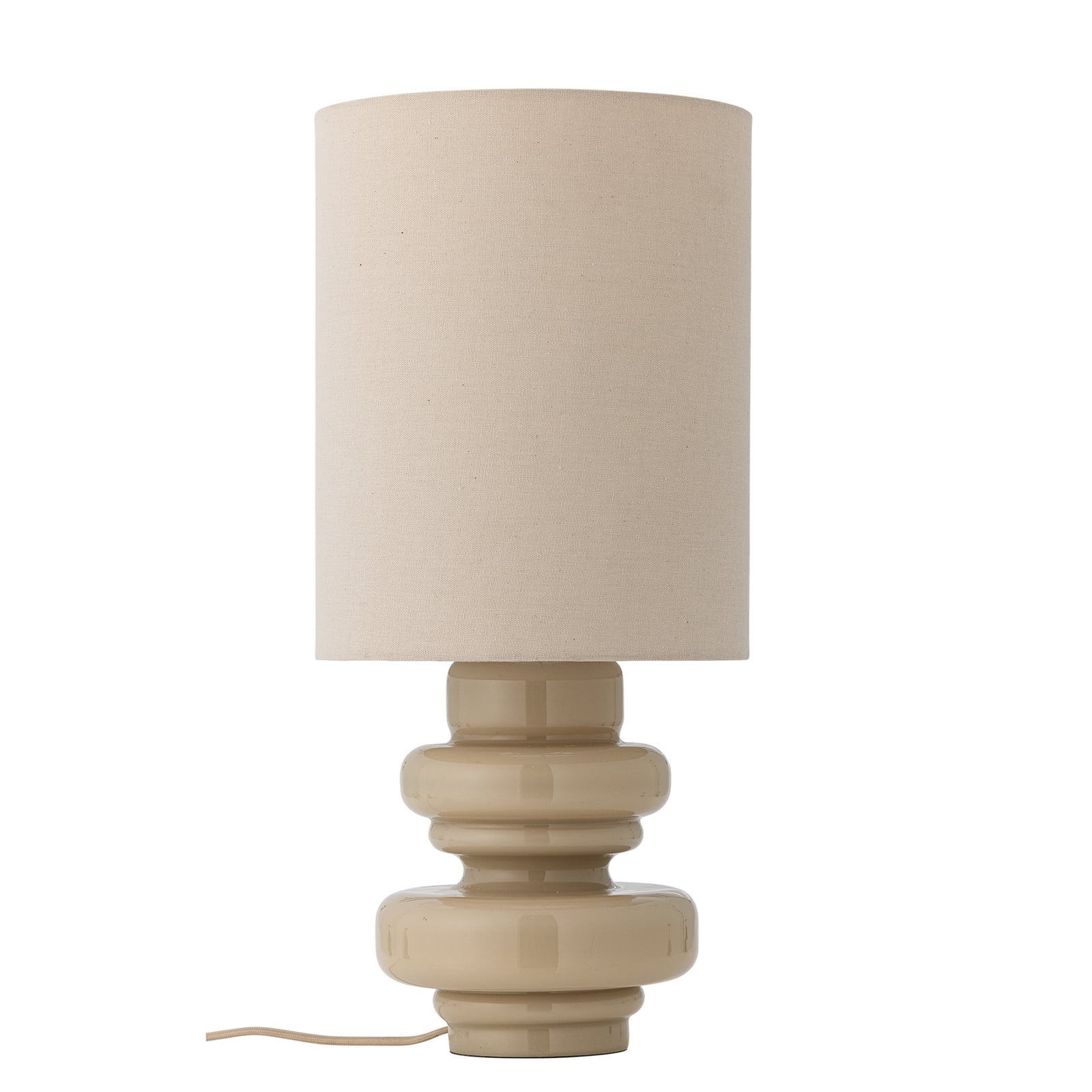 Lampada da tavolo Fabiola, color crema, vetro, altezza 51 cm - Bloomingville