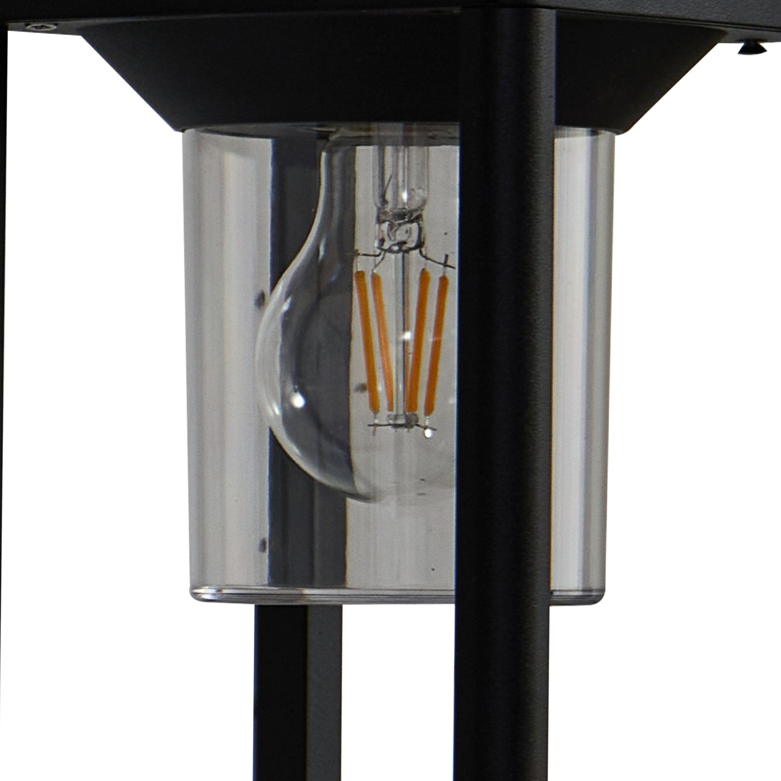 Lucande Außenwandleuchte Milanka, 43 cm, schwarz, IP65, E27