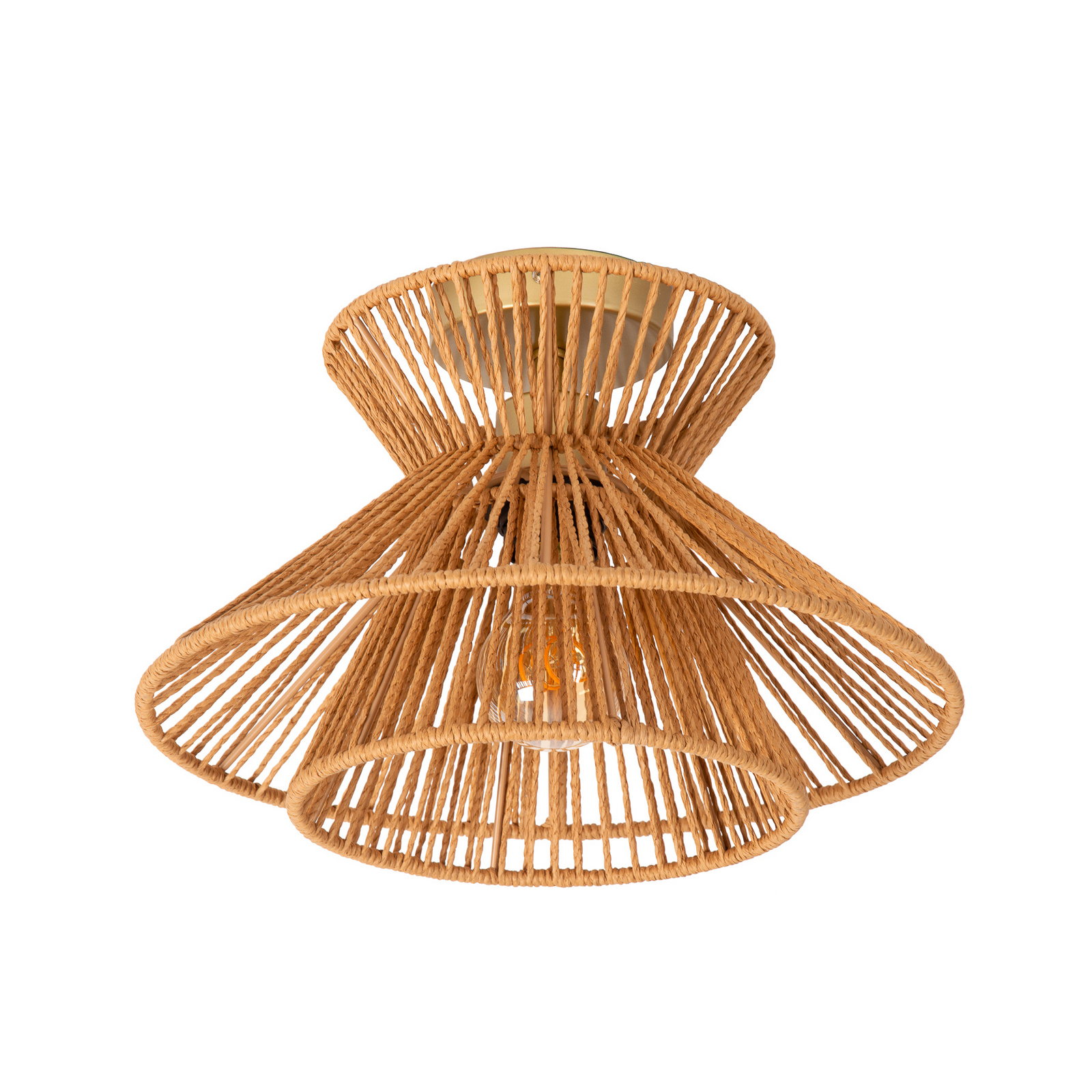 Taklampe Tasman, Ø 32 cm, naturfarget, papir