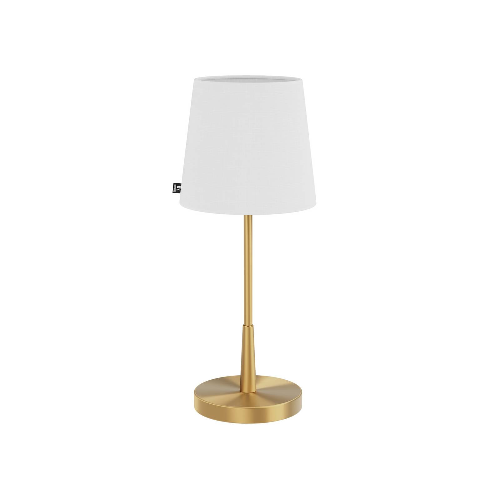 By Rydens Tischlampe Lumi, 49 cm, gold/weiß, Textil