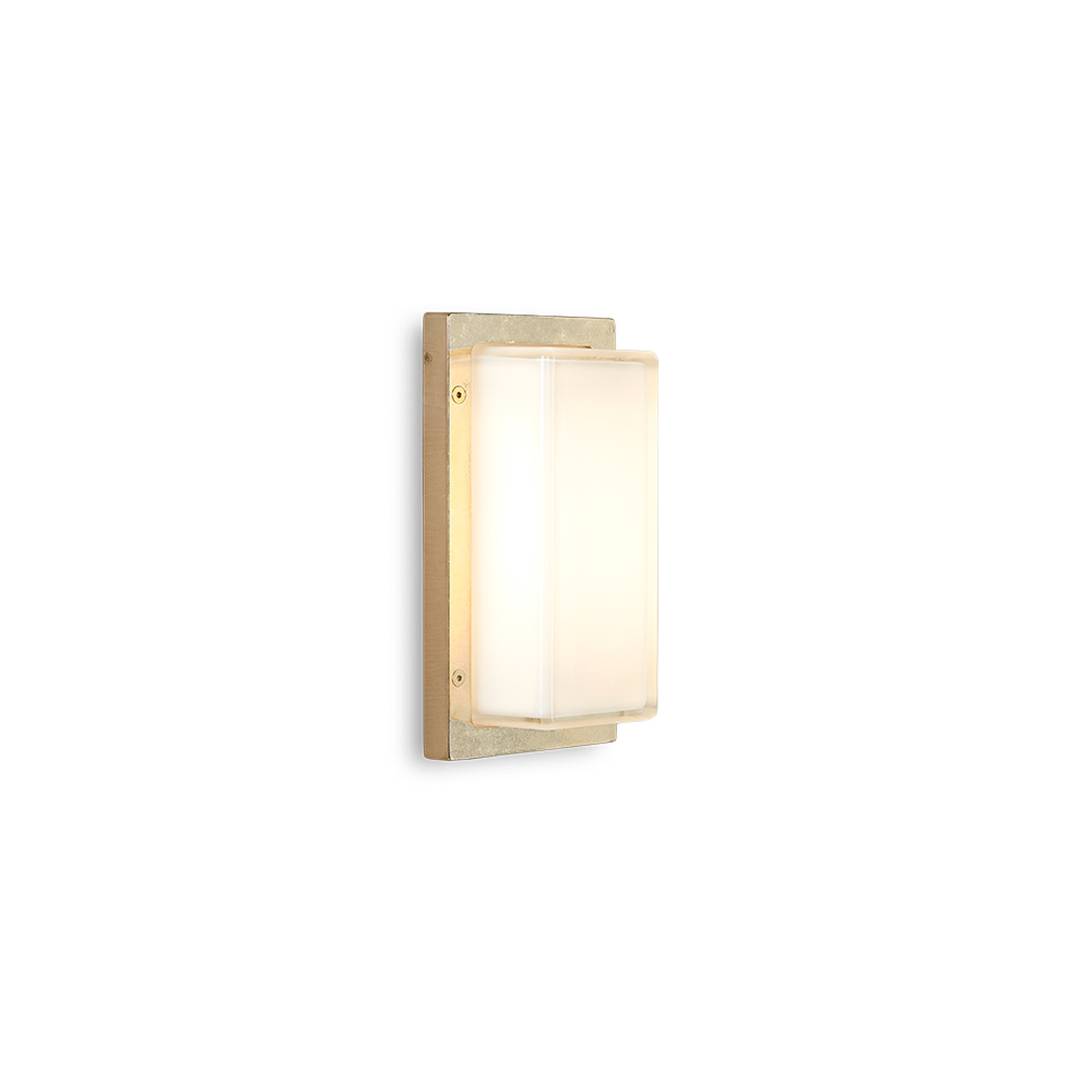 Kültéri fali lámpa Ice Cubic 3410, natúr sárgaréz