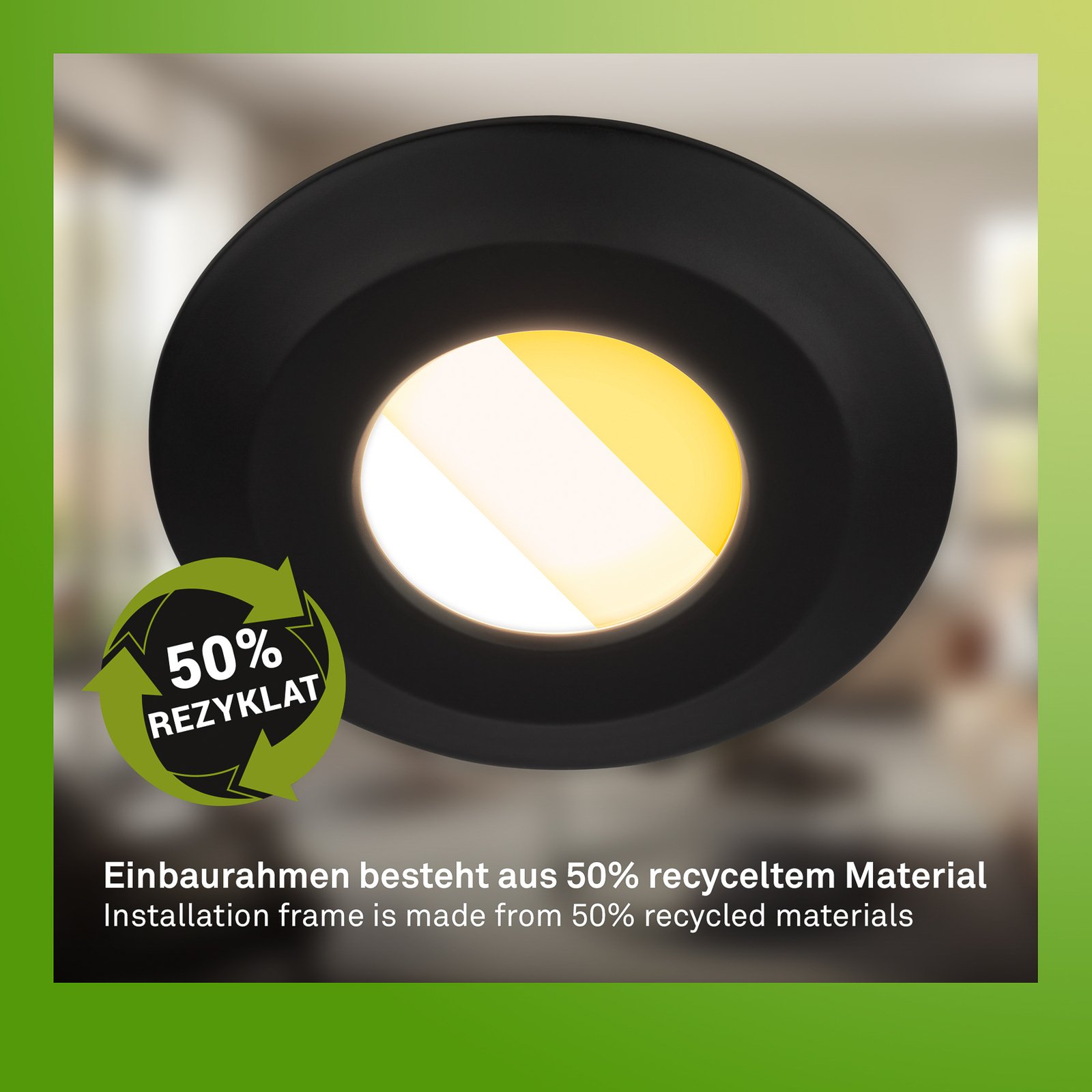 Luminaire encastrable LED Klira, noir, Ø 9cm, IP44, set de 3 pièces