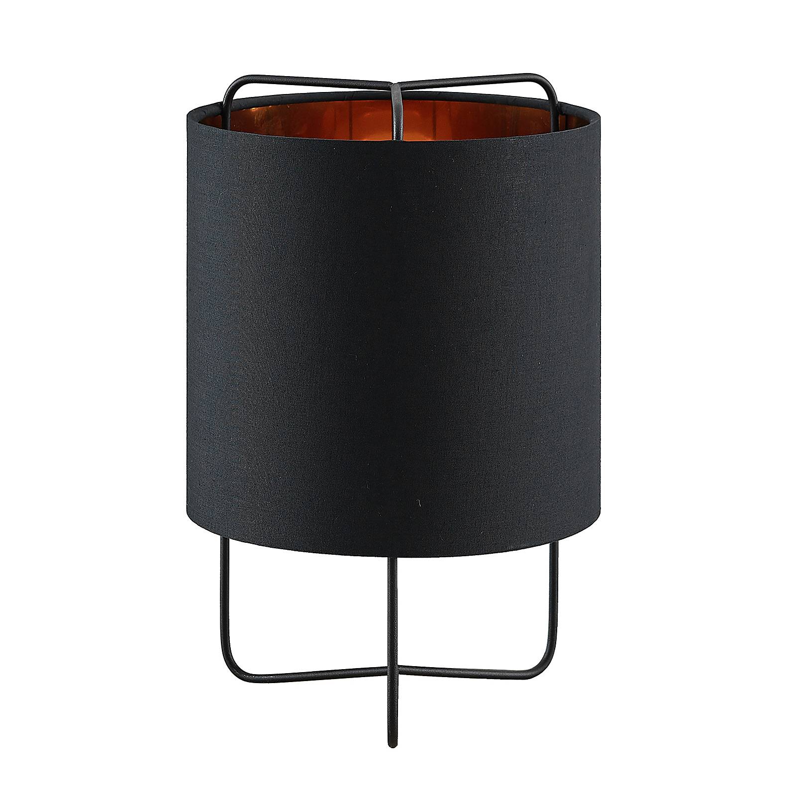 Lindby Kesta asztali lámpa, fekete-arany, 32 cm