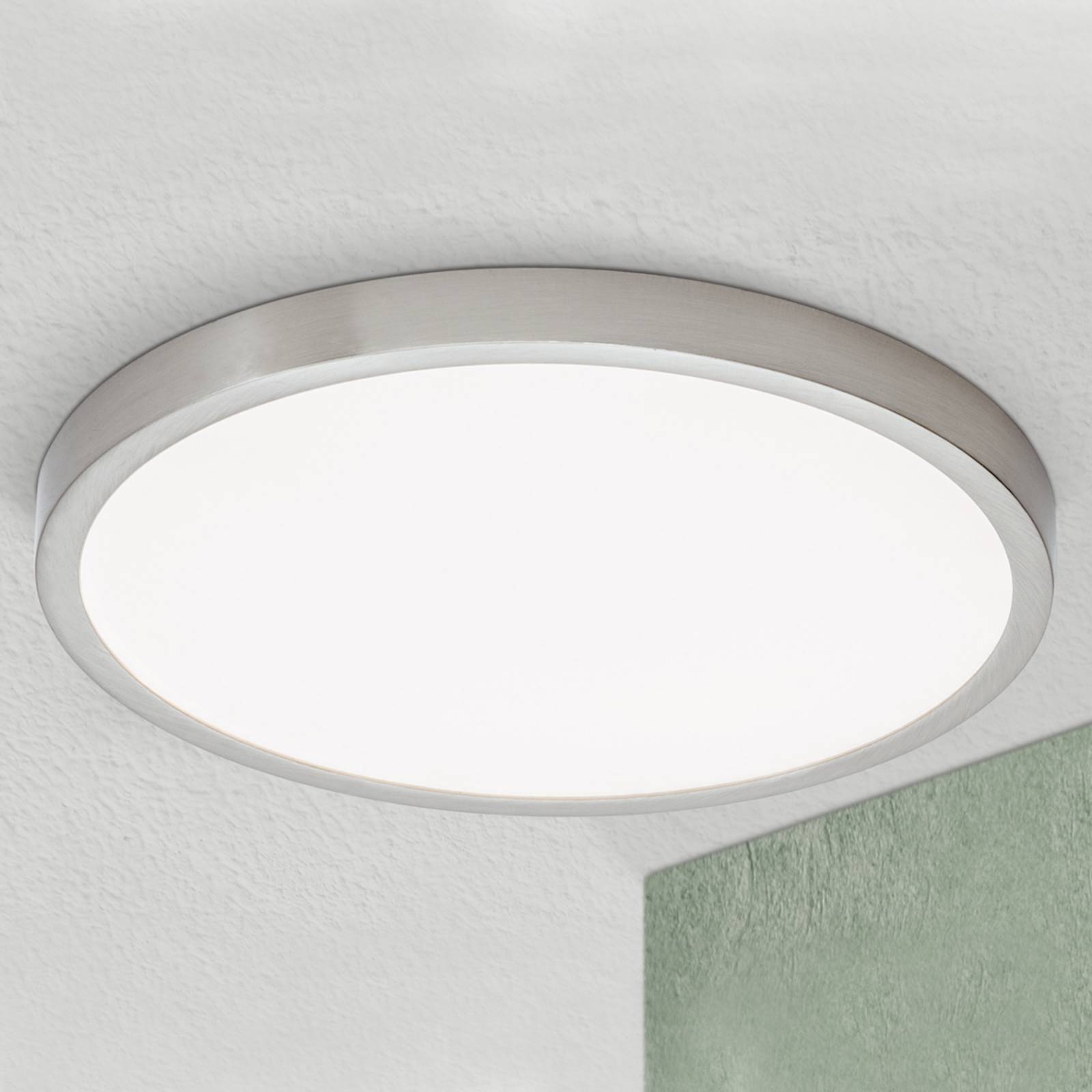 Vika LED ceiling light round matt titanium Ø 30 cm