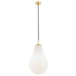 Jesse pendant light with pear-shaped glass shade