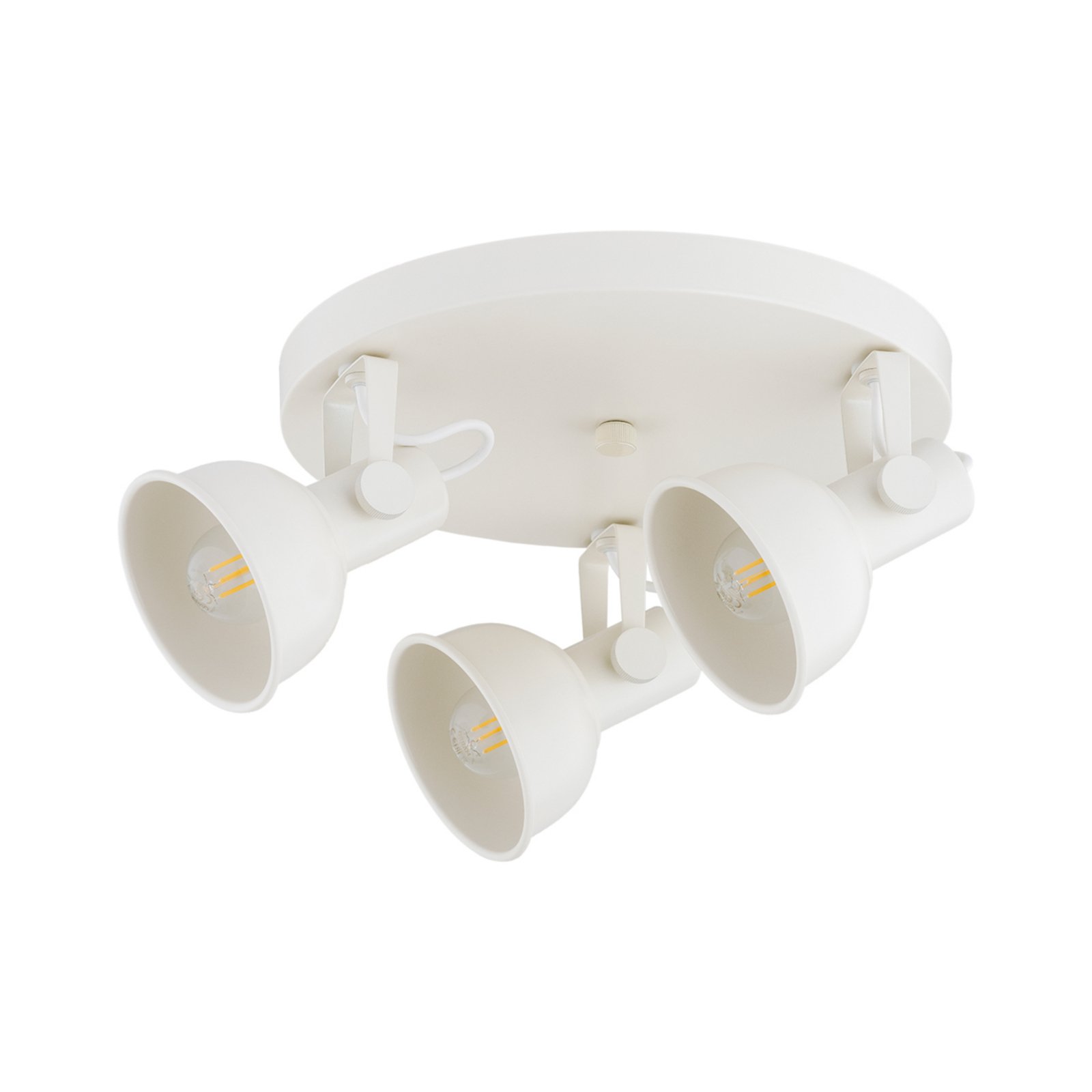 Roată de tavă Trogir, bej, 3 becuri, oțel, Ø 30 cm