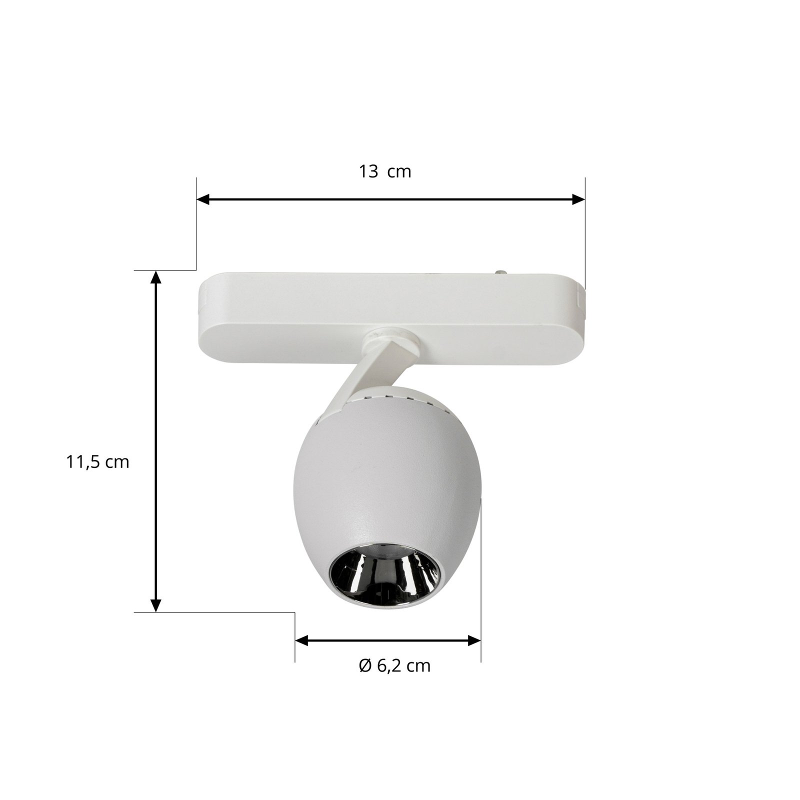 Lindby spot LED 48 V Lumaro, blanc, Ø 6,2 cm, plastique