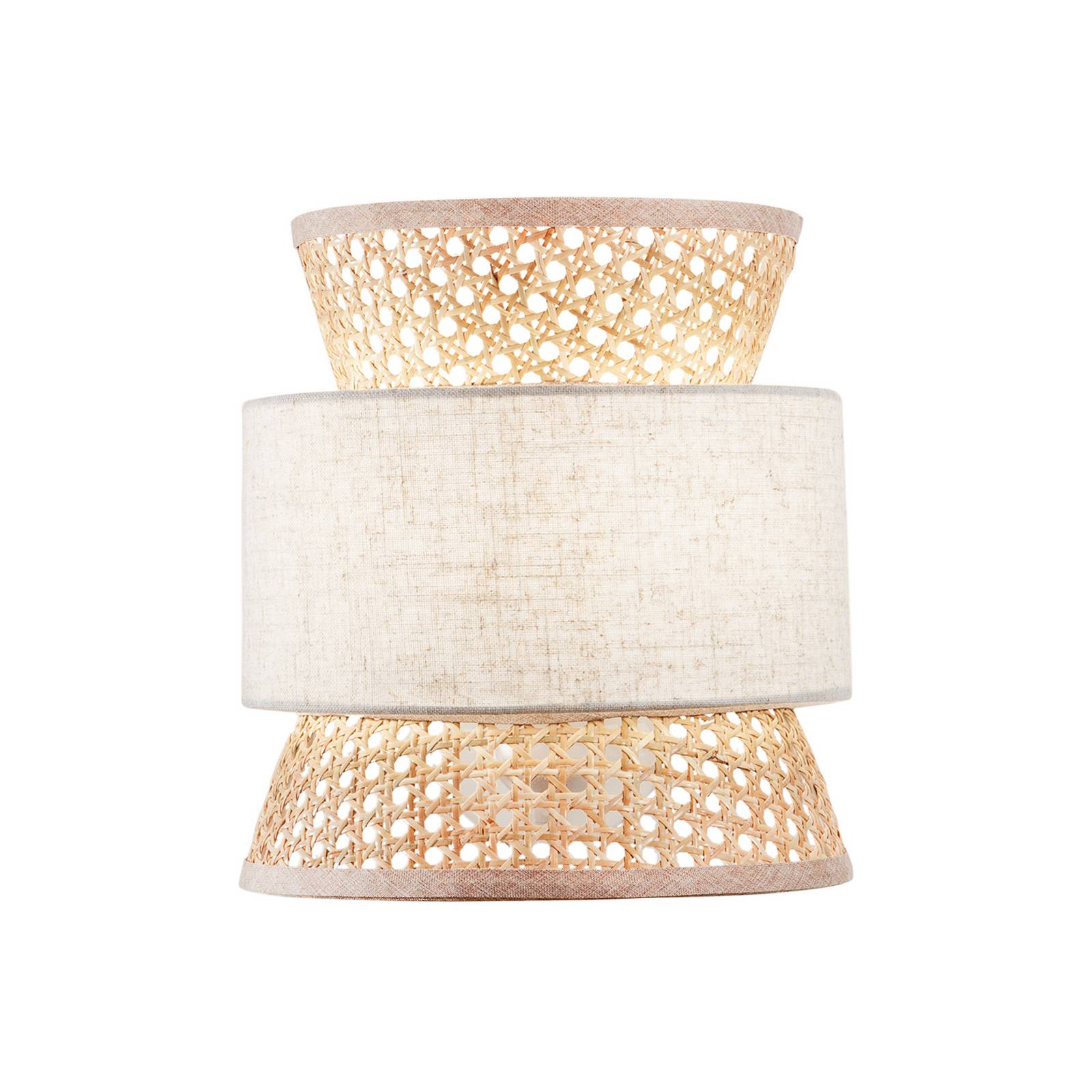 Wandlampe Gazebo, natur/beige, Rattan, 27 cm hoch, E27