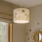 Lampada a sospensione Jurassic, bianca/colorata, Ø 38 cm, plastica