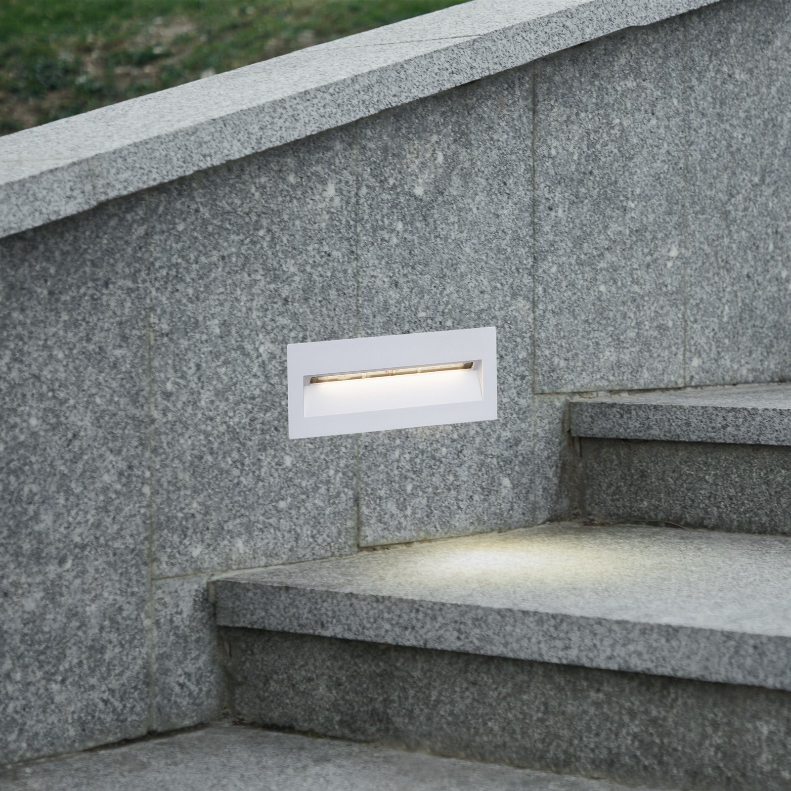 Loya LED Indbygnings Lampa Ścienna 23x8 IP54 Biały - Lucande