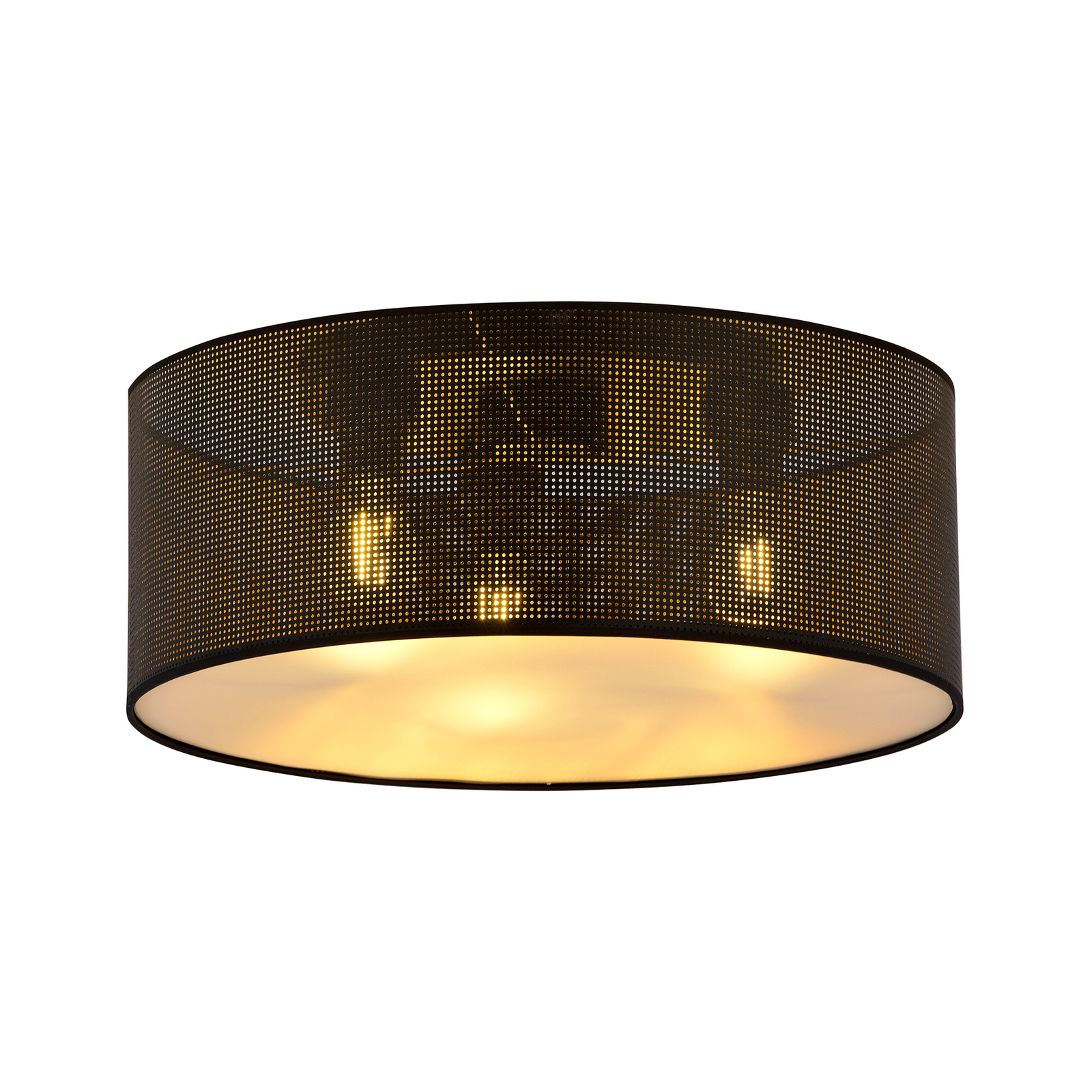 Lampa sufitowa Aston Ø 50 cm, czarna/złota