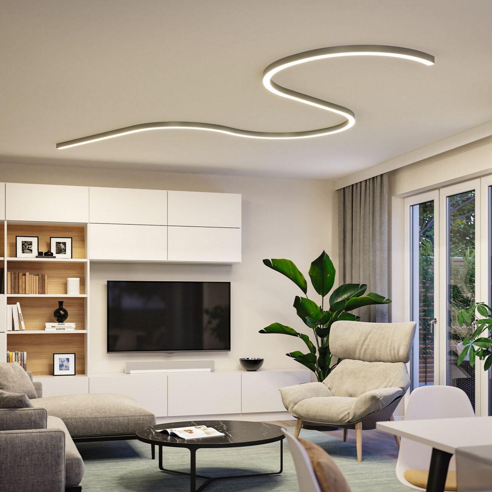 Paulmann Linion lyskanalsystem, krom, 77,5 W, aluminium Paulmann Linion lyskanalsystem, krom, 77,5 W, aluminium