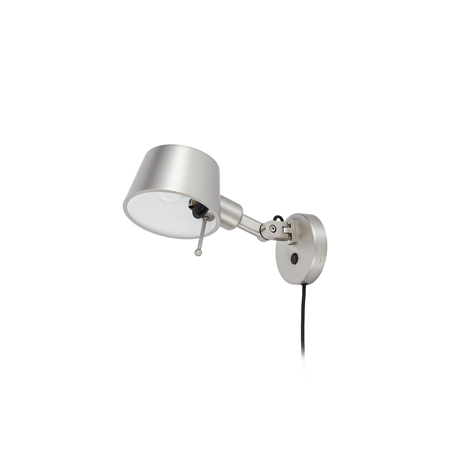 Lucande Wandleuchte Silka, 14 cm, nickel, flexibel, Stecker Lucande Wandleuchte Silka, 14 cm, nickel, flexibel, Stecker