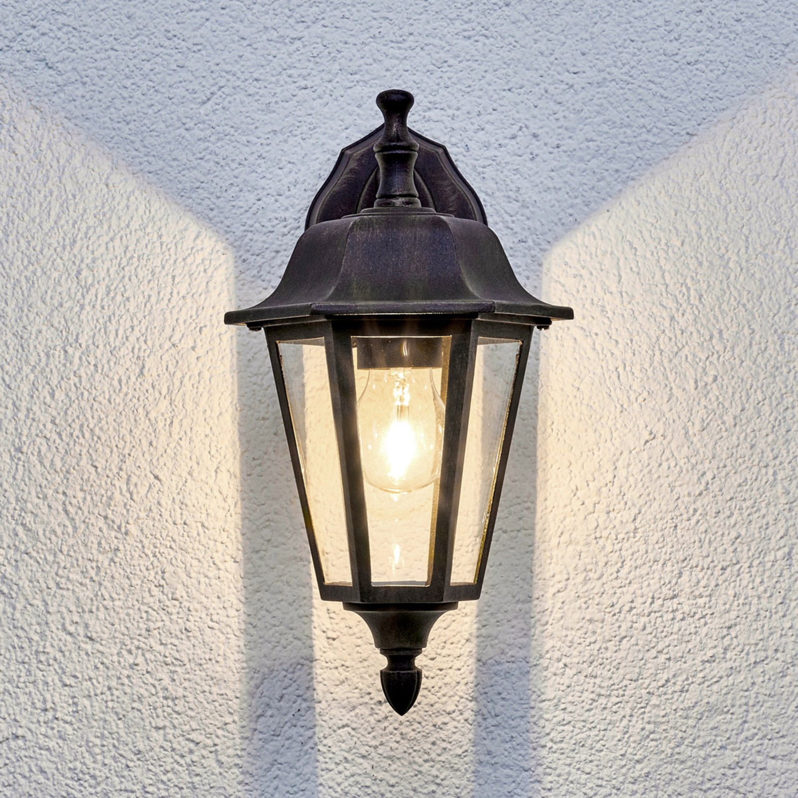 Lamina kültéri fali lámpa, laterna alakú, függő