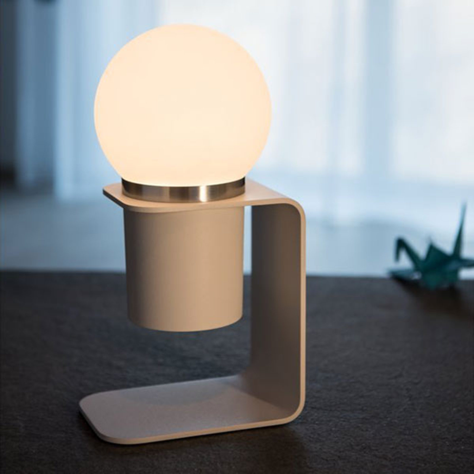 SLV Tonila lampe à poser LED blanche/aluminium