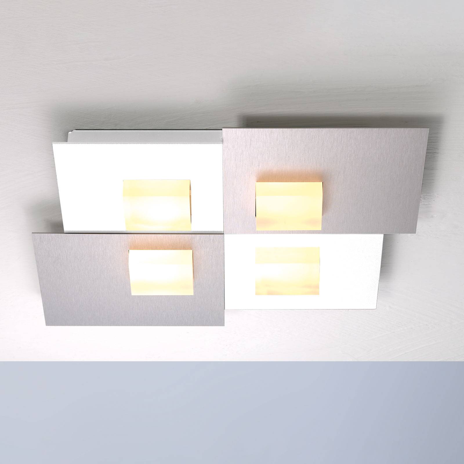 Bopp Pixel 2.0 LED plafondlamp 4-lamps alu