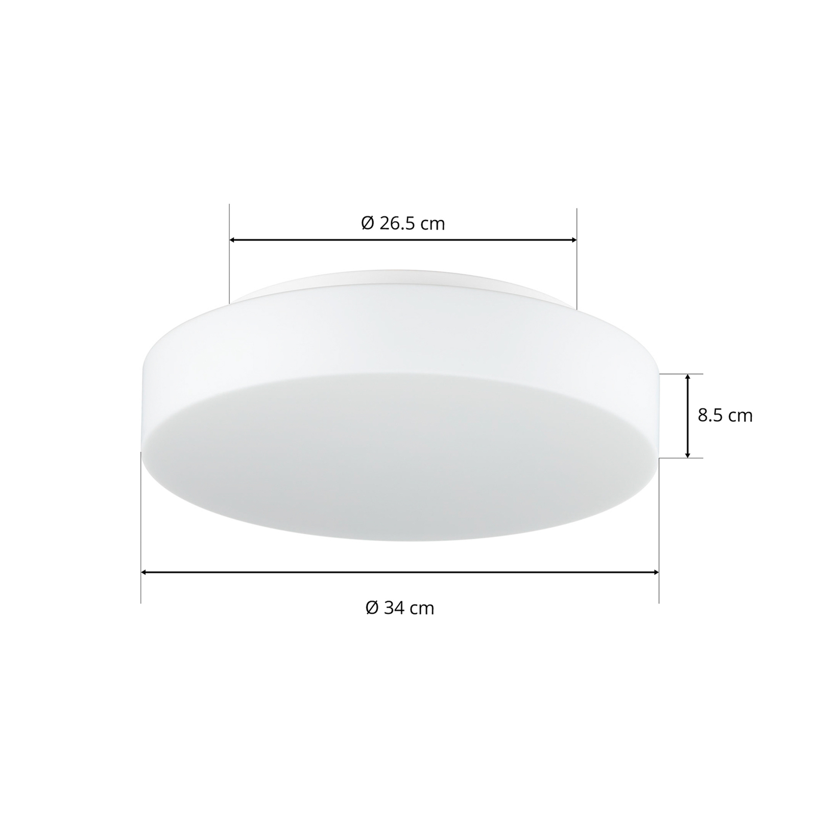 BEGA 50651 lampa sufitowa LED szkło opalowe Ø34cm