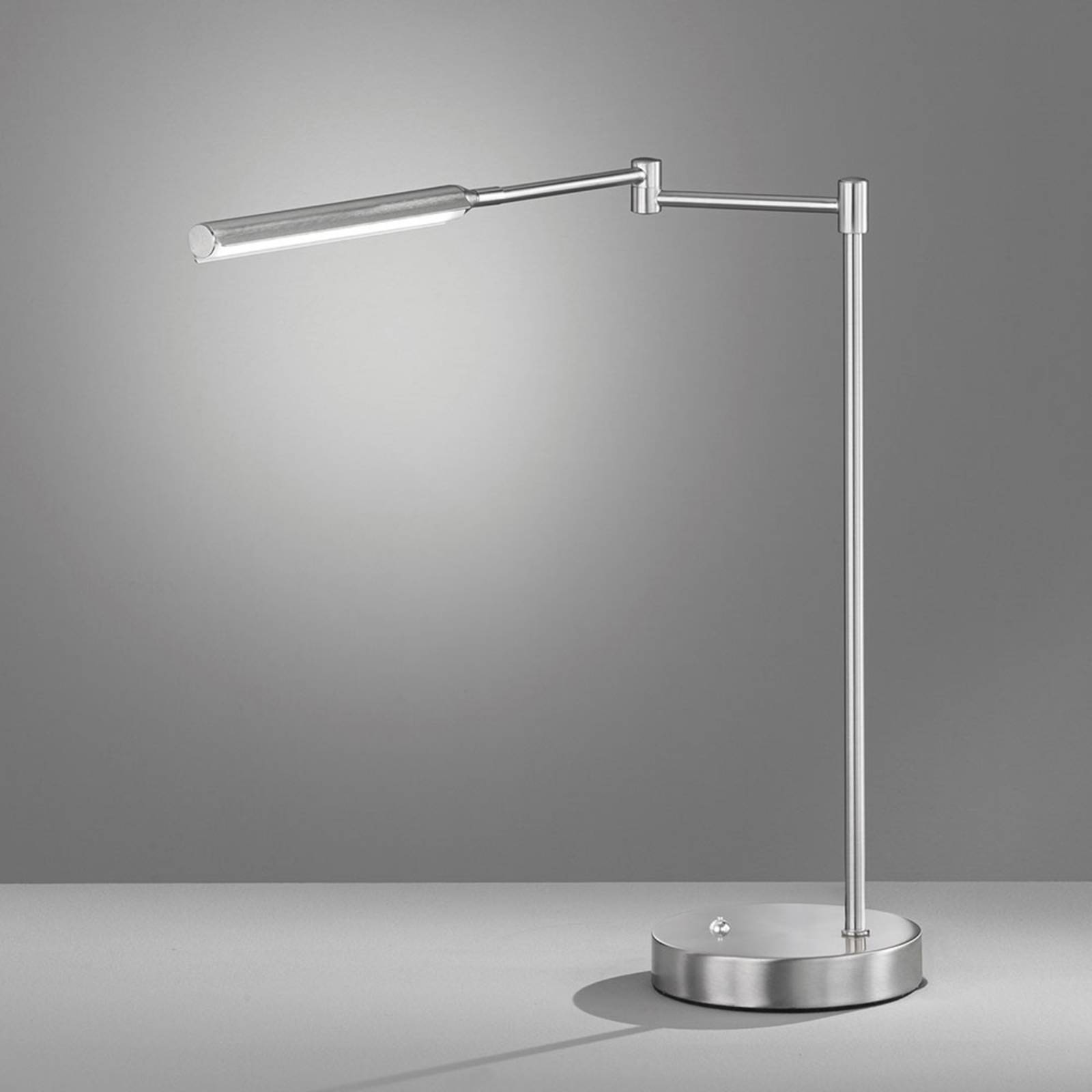 FISCHER & HONSEL Lampe de table LED Nami, intensité variable, CCT, nickel