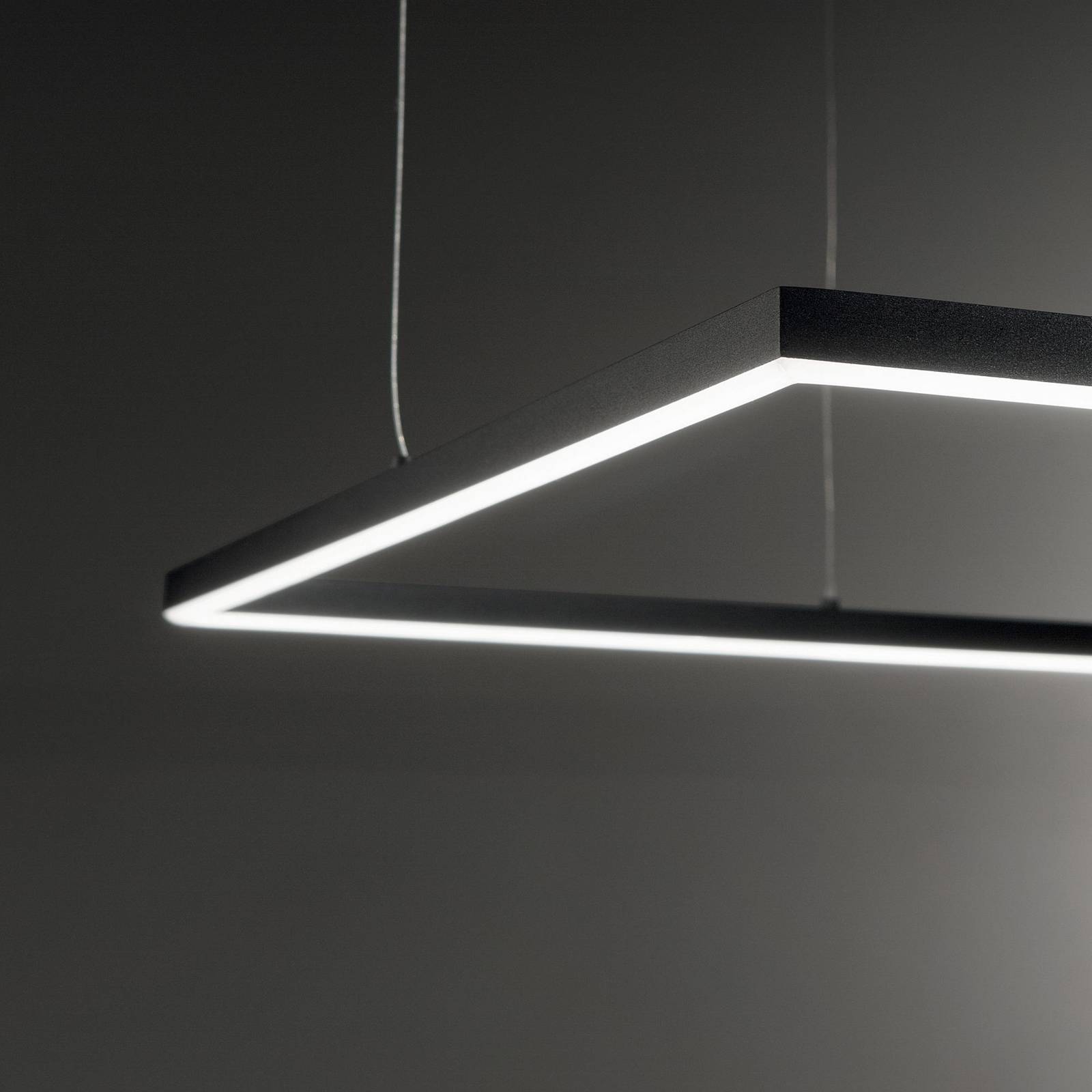 Ideal Lux Lampa wisząca LED Oracle Slim 70 x 70 cm czarna 3000 K